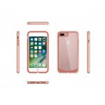 Wholesale iPhone 7 Clear Armor Hybrid Case (Rose Gold)